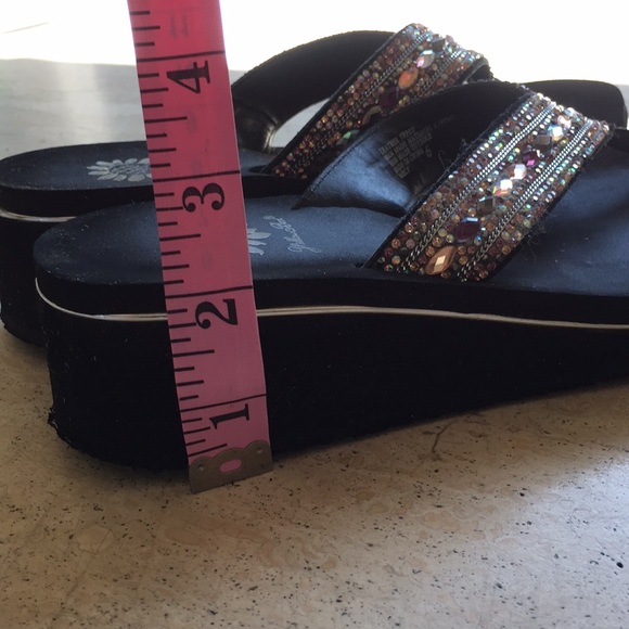 Yellow Box Bling Crystal Studded Flip Flops - Picture 6 of 7